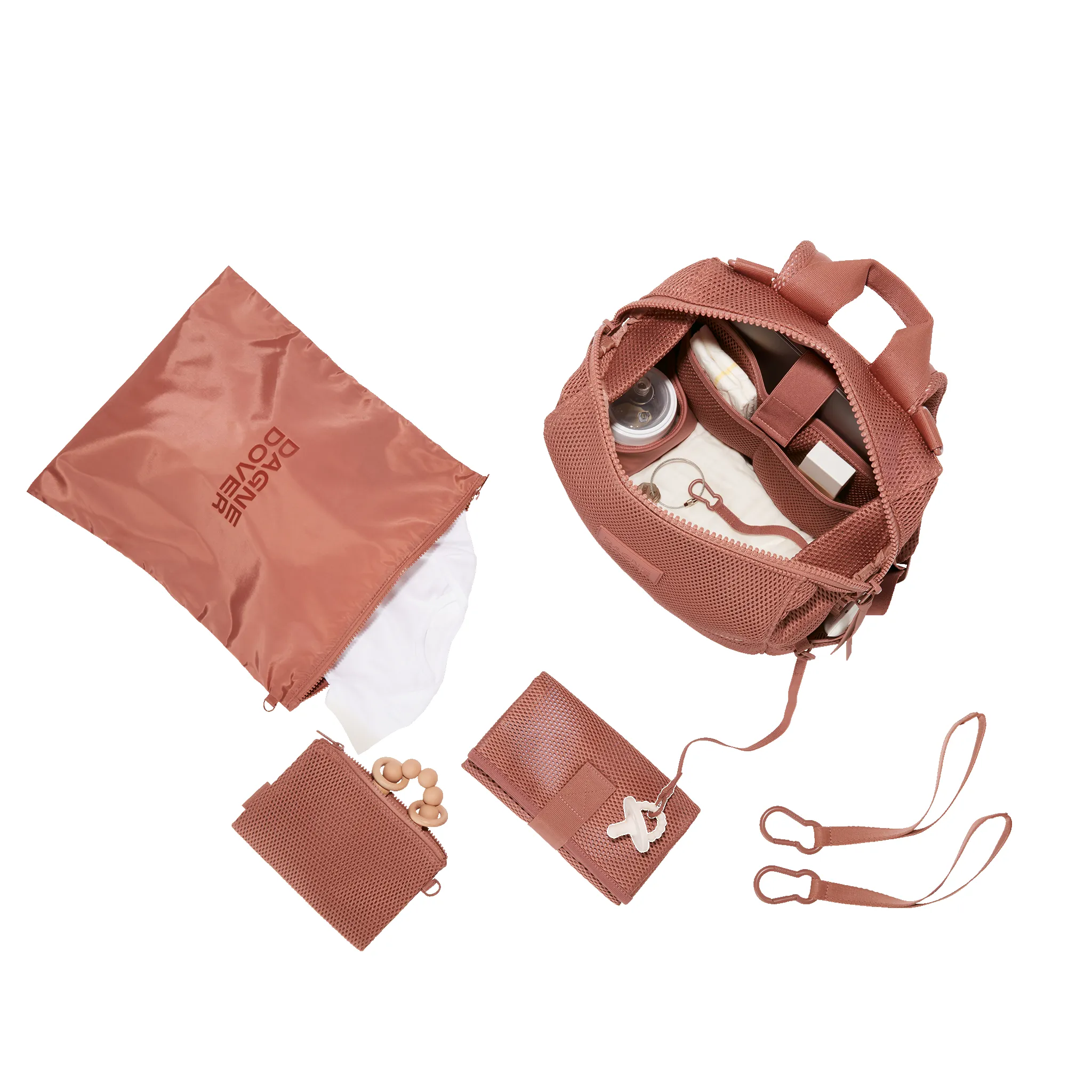 Indi Diaper Backpack in Warm Dust Air Mesh, Medium sold by Dagne Dover product image thumbnail 2