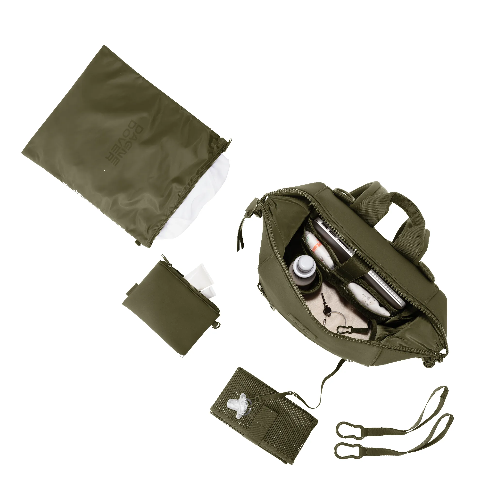 Indi Diaper Backpack in Dark Moss, Medium sold by Dagne Dover product image thumbnail 2