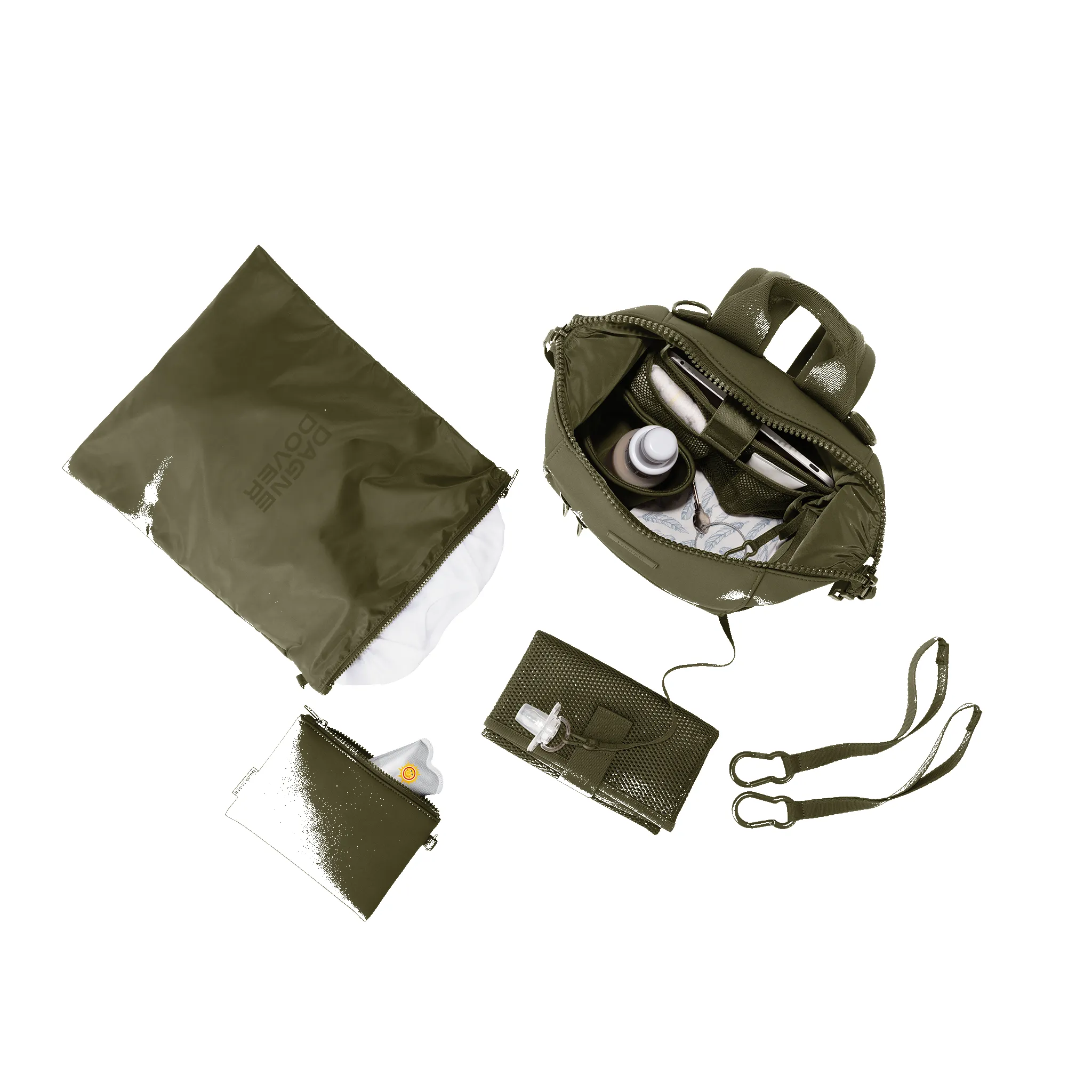 Indi Diaper Backpack in Dark Moss, Small sold by Dagne Dover product image thumbnail 2