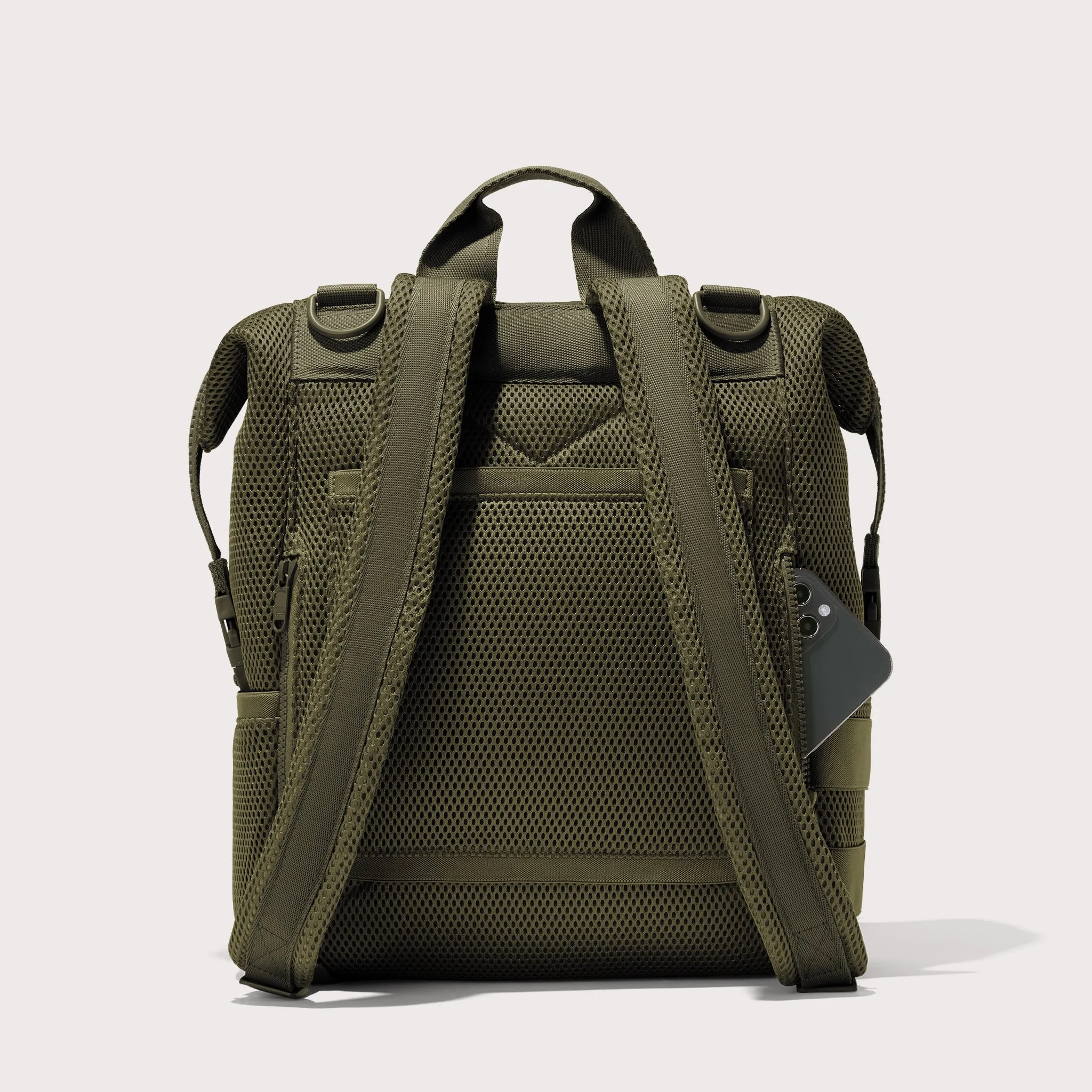 Indi Diaper Backpack in Dark Moss Air Mesh, Large sold by Dagne Dover product image thumbnail 5