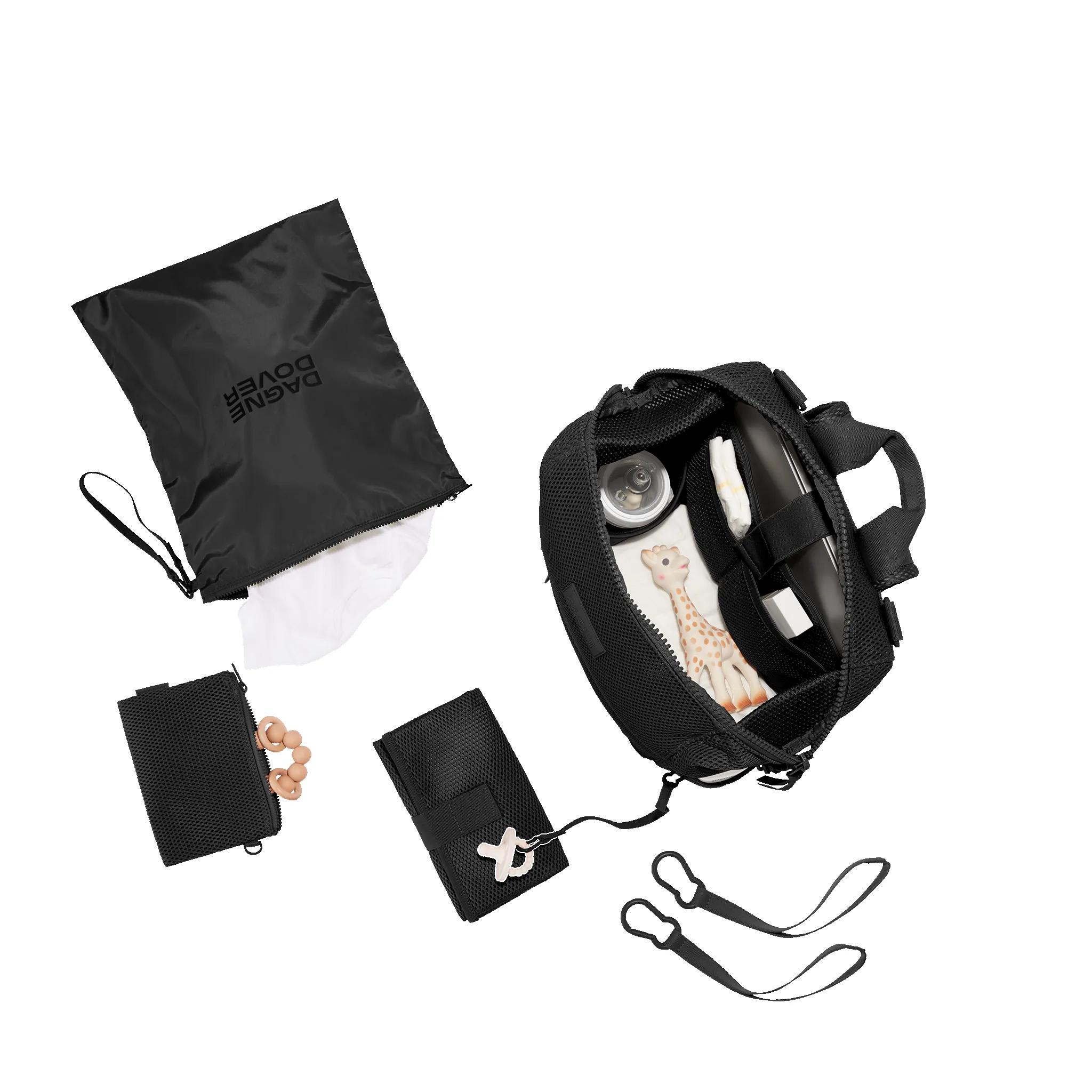 Indi Diaper Backpack in Onyx Air Mesh, Large sold by Dagne Dover product image thumbnail 2