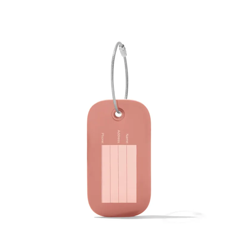 Lima Silicone Luggage Tag in Personalized Warm Dust sold by Dagne Dover