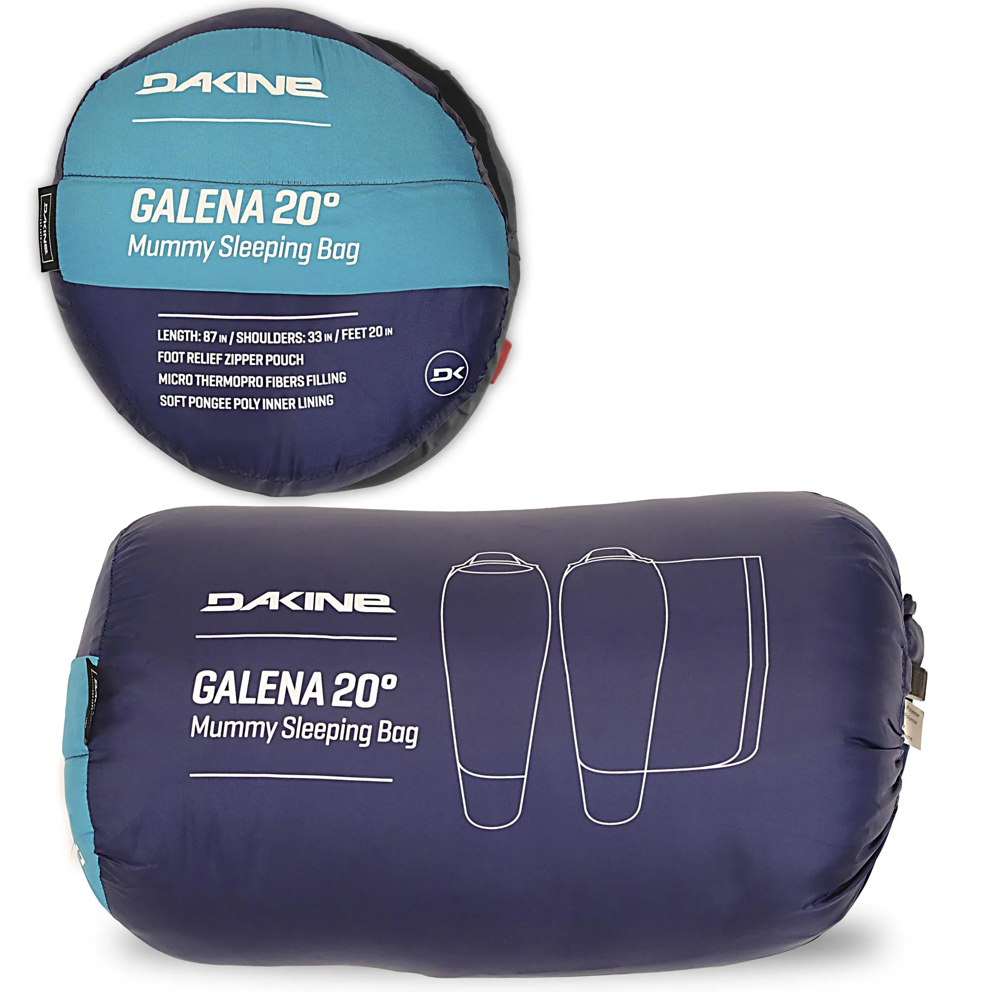 Galena 20 Series Sleeping Bag - Naval/Vibrant Orange sold by Dakine product image thumbnail 5