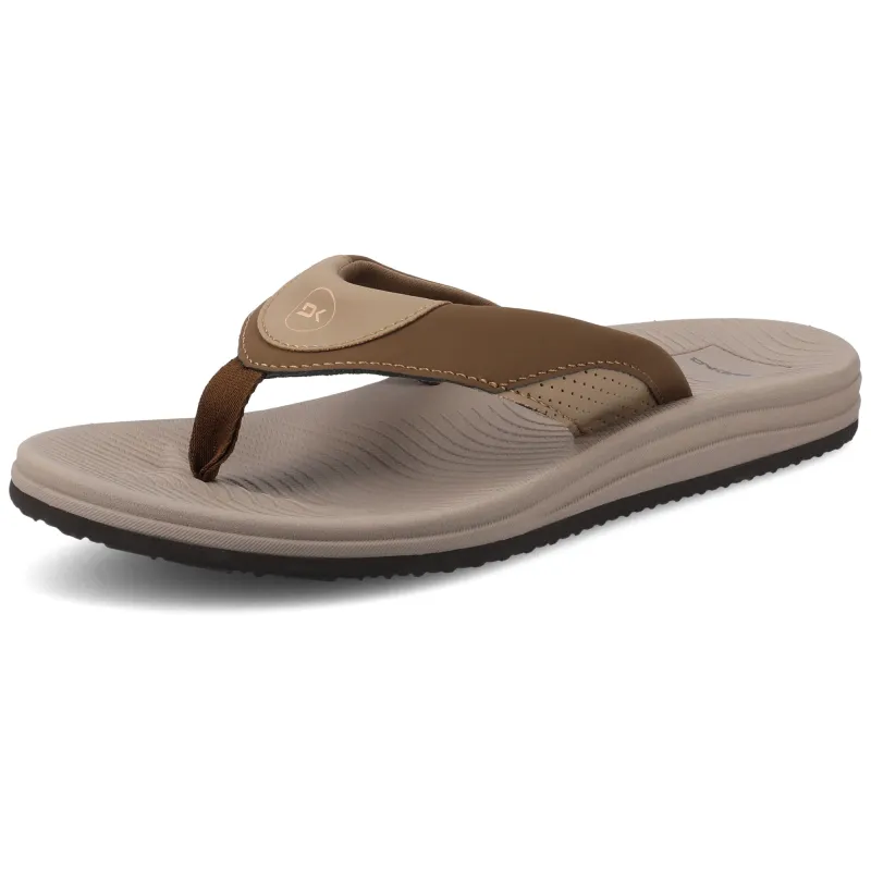 Lucas Men's Ergonomic Flip Flop Thong - Brown made by Dakine