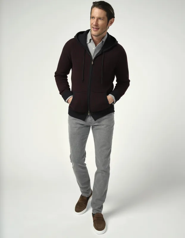Hoodie Cachemire Pied-de-Poule made by Daniel Cremieux