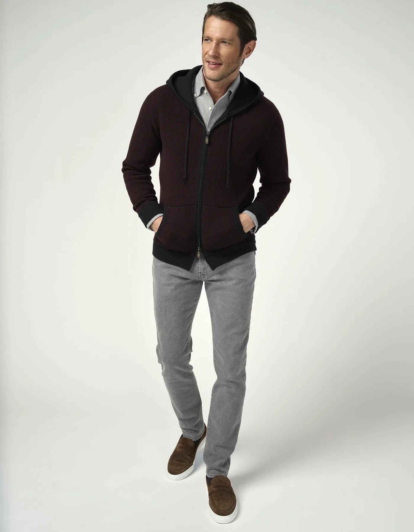Hoodie Cachemire Pied-de-Poule sold by Daniel Cremieux