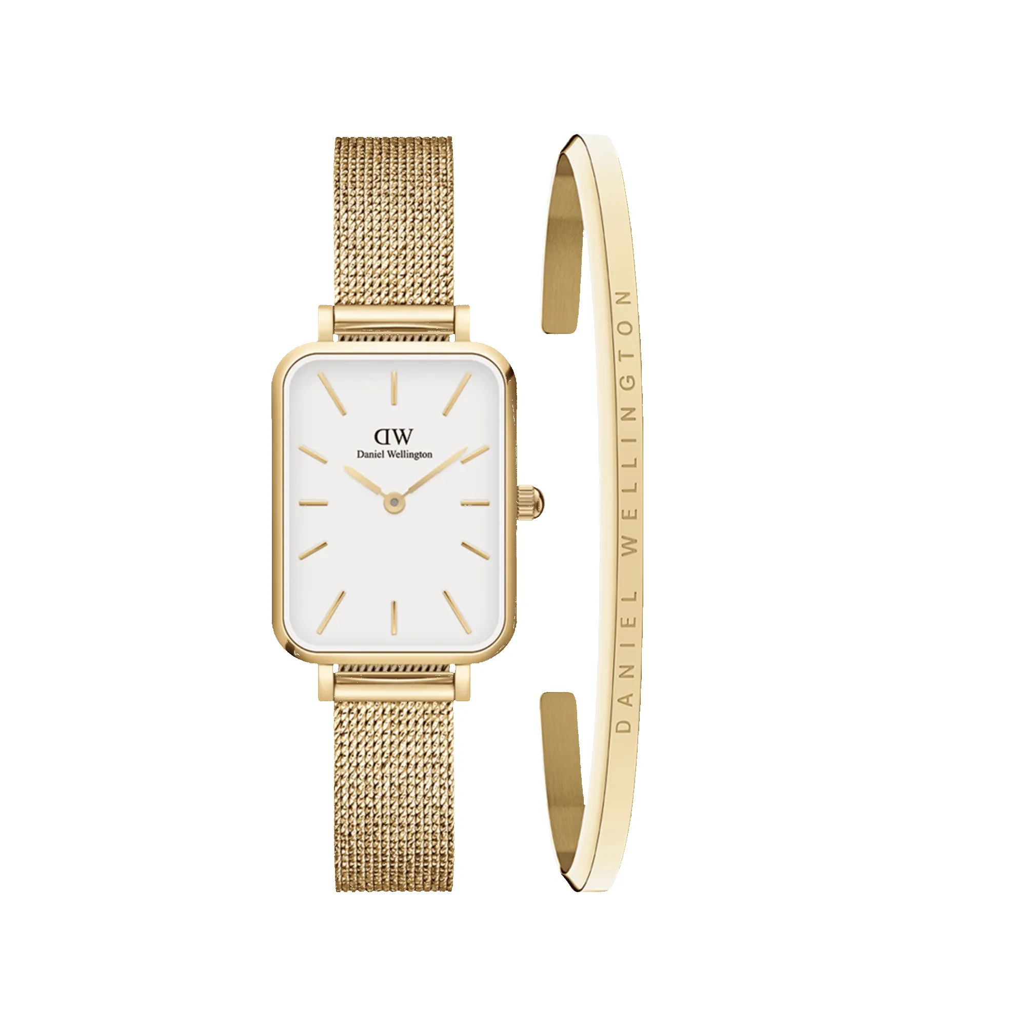 Quadro Pressed Evergold & Classic Bracelet sold by Daniel Wellington