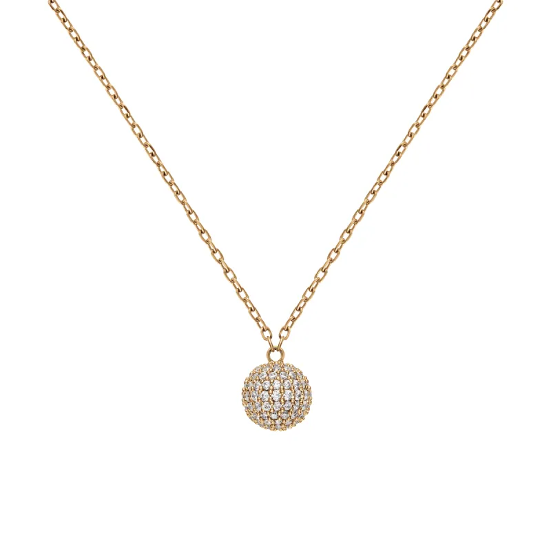 Pavé Crystal Pendant Necklace Gold sold by Daniel Wellington