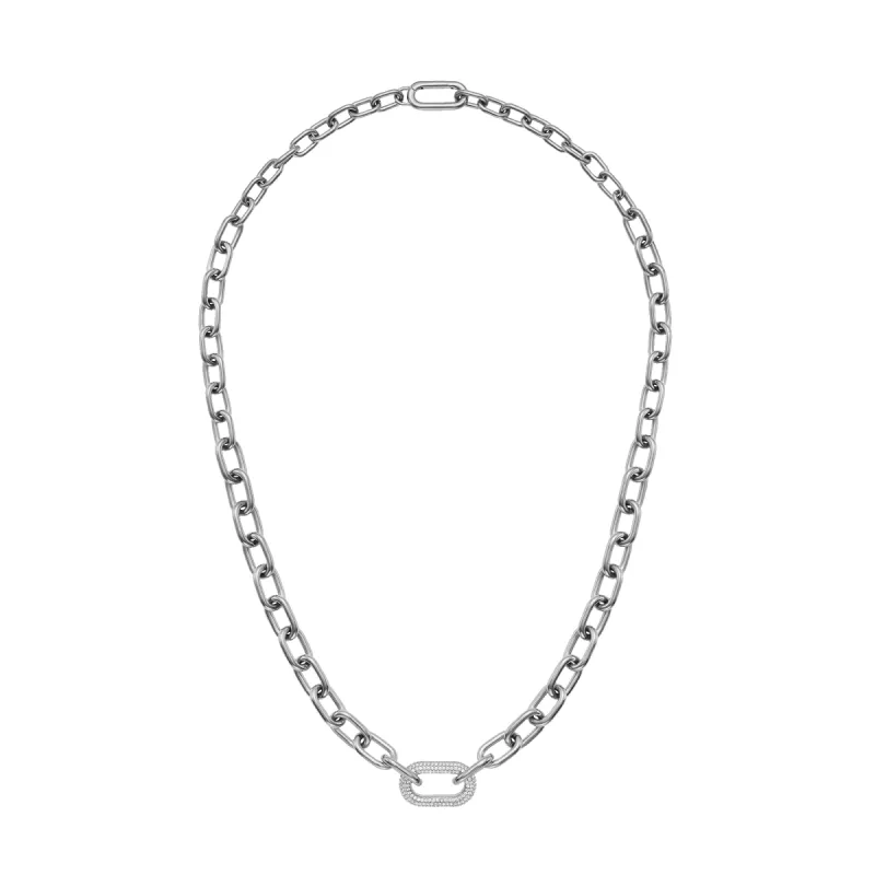 Crystal Link Necklace Silver sold by Daniel Wellington
