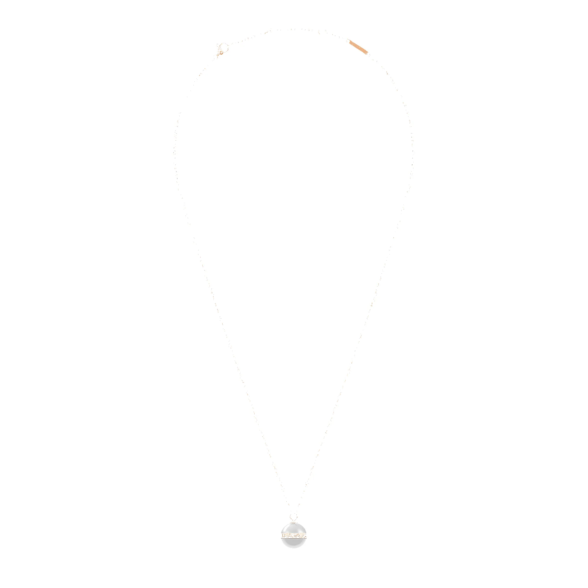 Aspiration Necklace Rose Gold Satin White sold by Daniel Wellington product image thumbnail 3