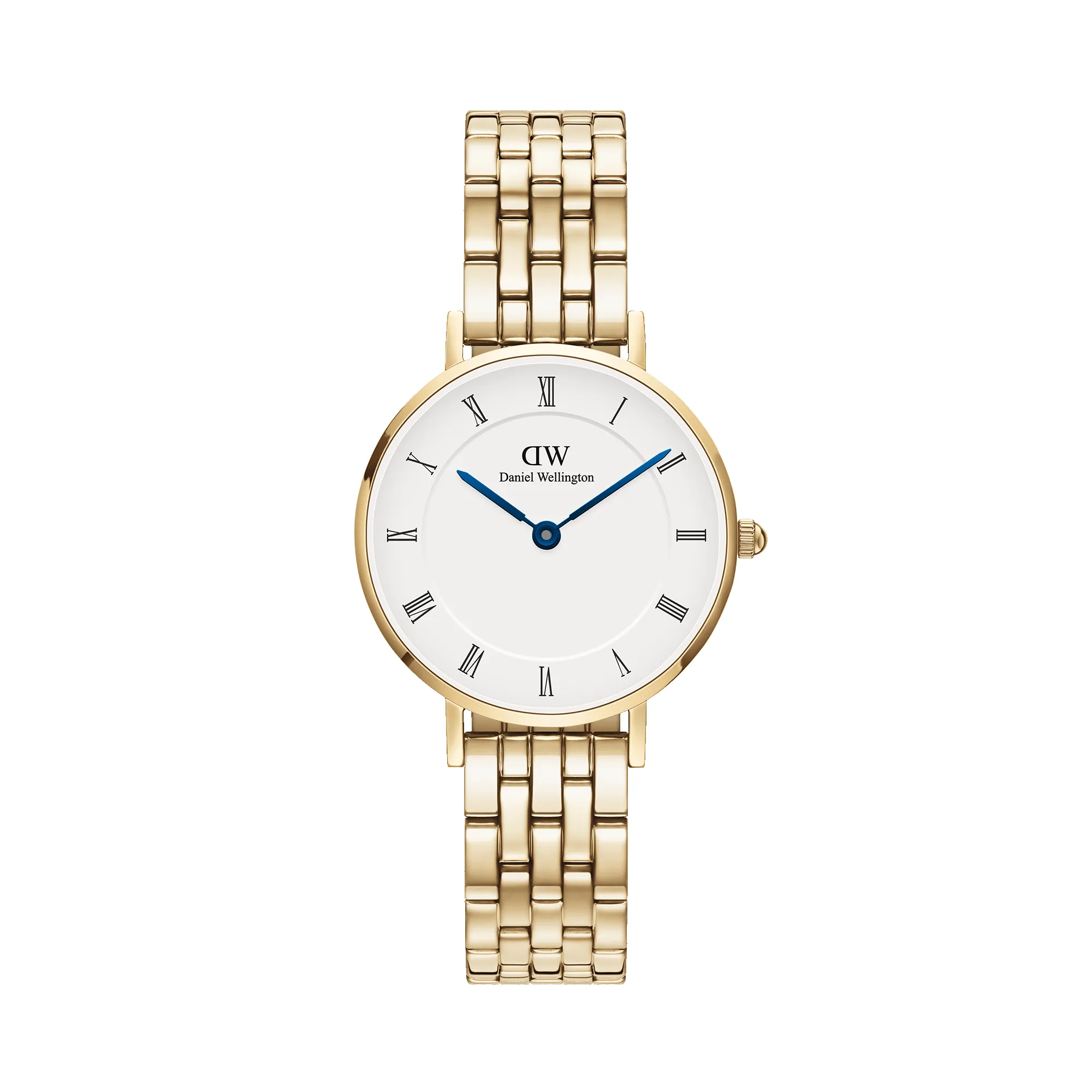 Petite Roman Numerals 5-Link Gold sold by Daniel Wellington