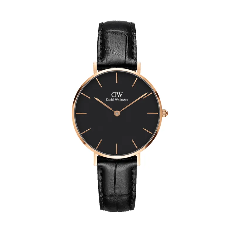 Petite Reading Black Rose Gold sold by Daniel Wellington