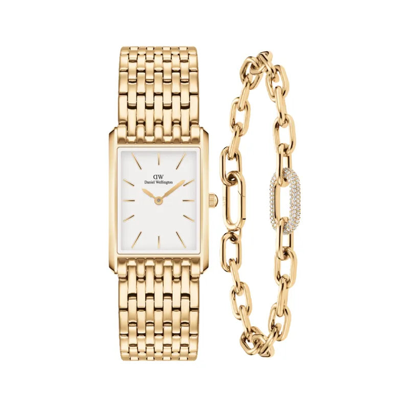 Bound 9 Link & Crystal Link Bracelet Gold sold by Daniel Wellington