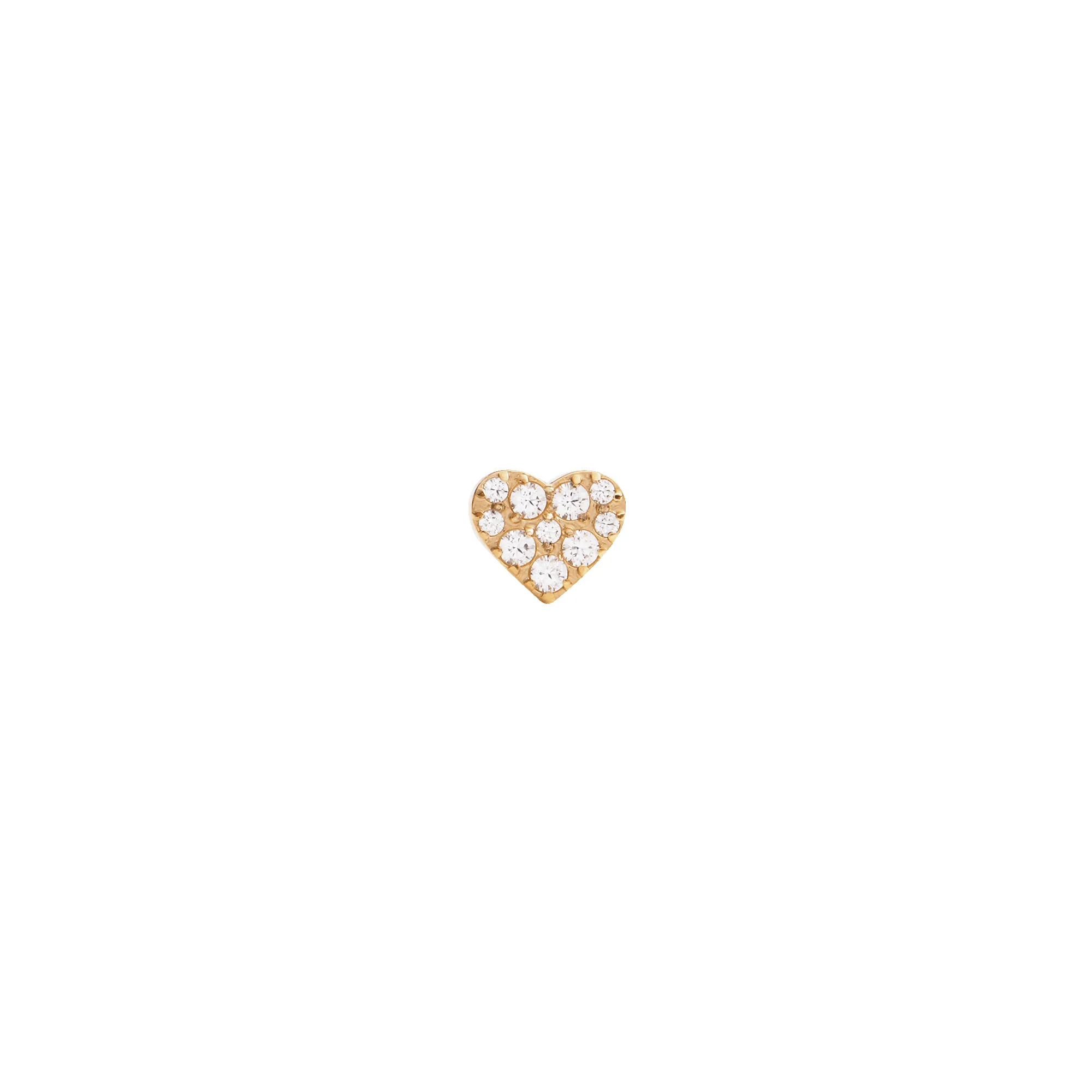 Crystal Heart Stud Gold sold by Daniel Wellington