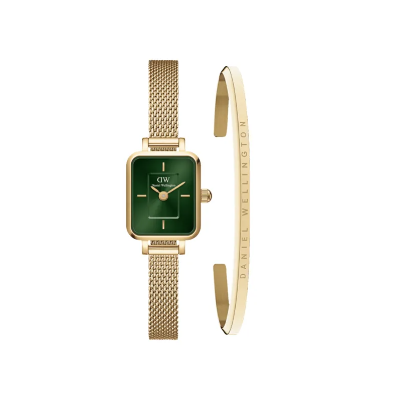 Quadro Mini Evergold Emerald + Classic Bracelet sold by Daniel Wellington
