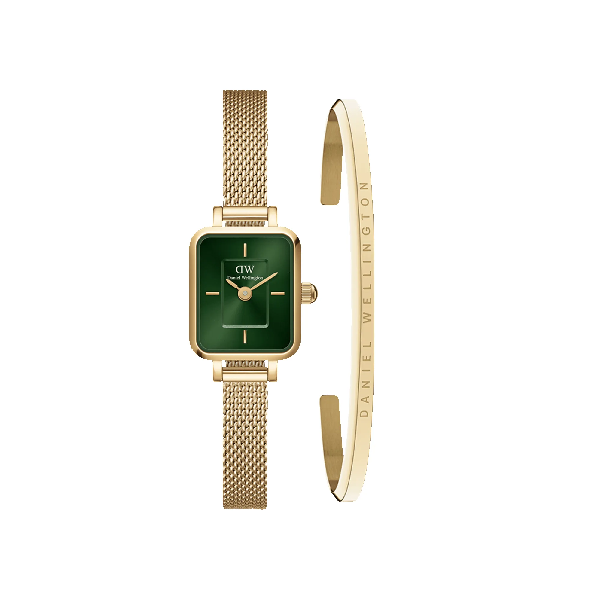 Quadro Mini Evergold Emerald + Classic Bracelet sold by Daniel Wellington