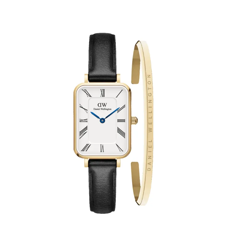 Quadro Roman Numerals Sheffield & Classic Bracelet Gold sold by Daniel Wellington