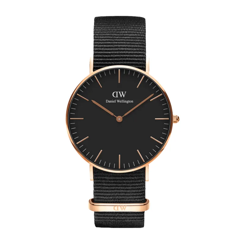 Classic Cornwall Black Rose Gold sold by Daniel Wellington