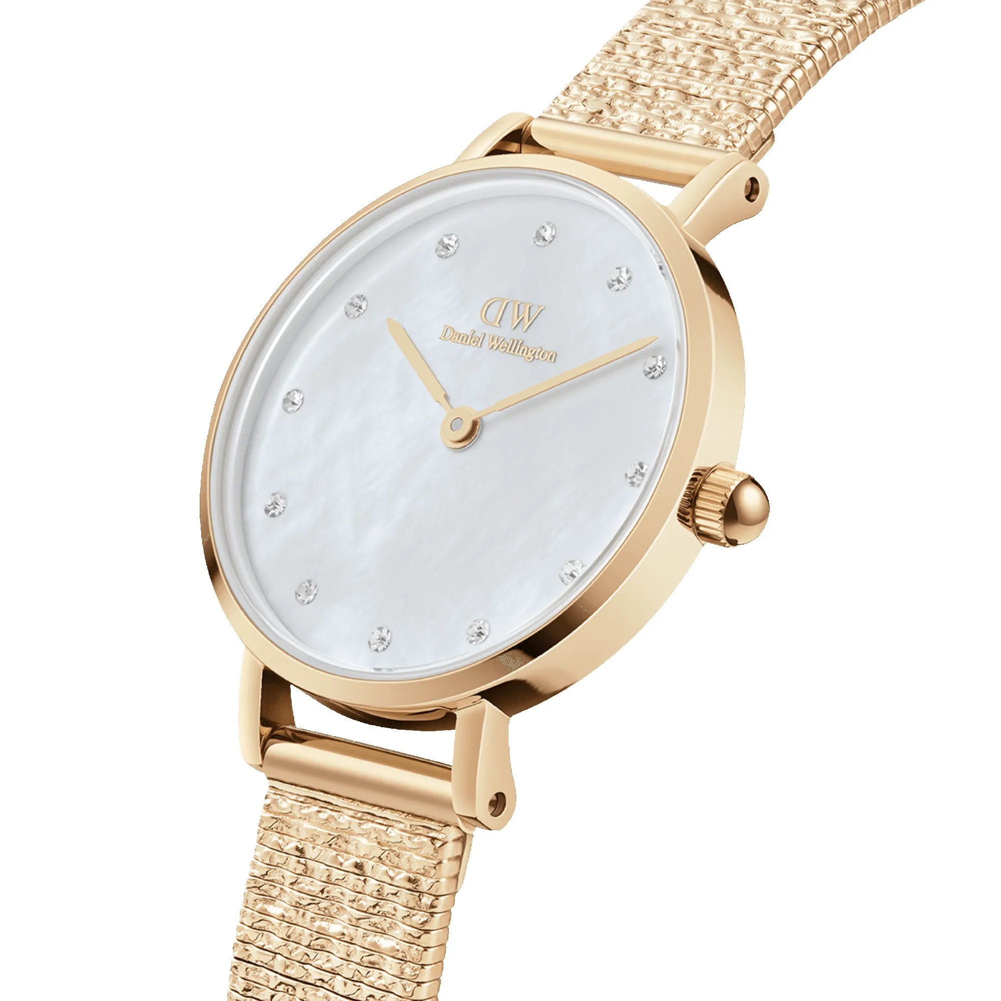 Petite Lumine Pressed Piano White MoP Gold sold by Daniel Wellington product image thumbnail 2