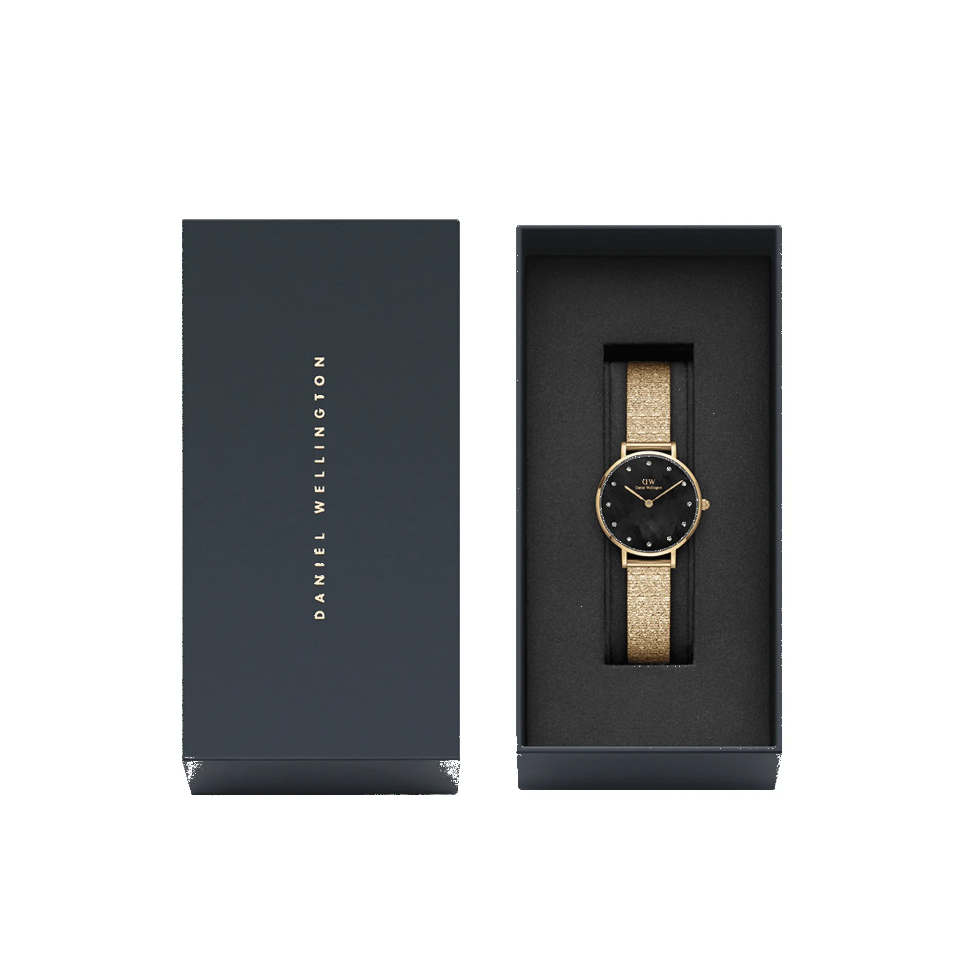 Petite Lumine Pressed Piano Black MoP Gold sold by Daniel Wellington product image thumbnail 4