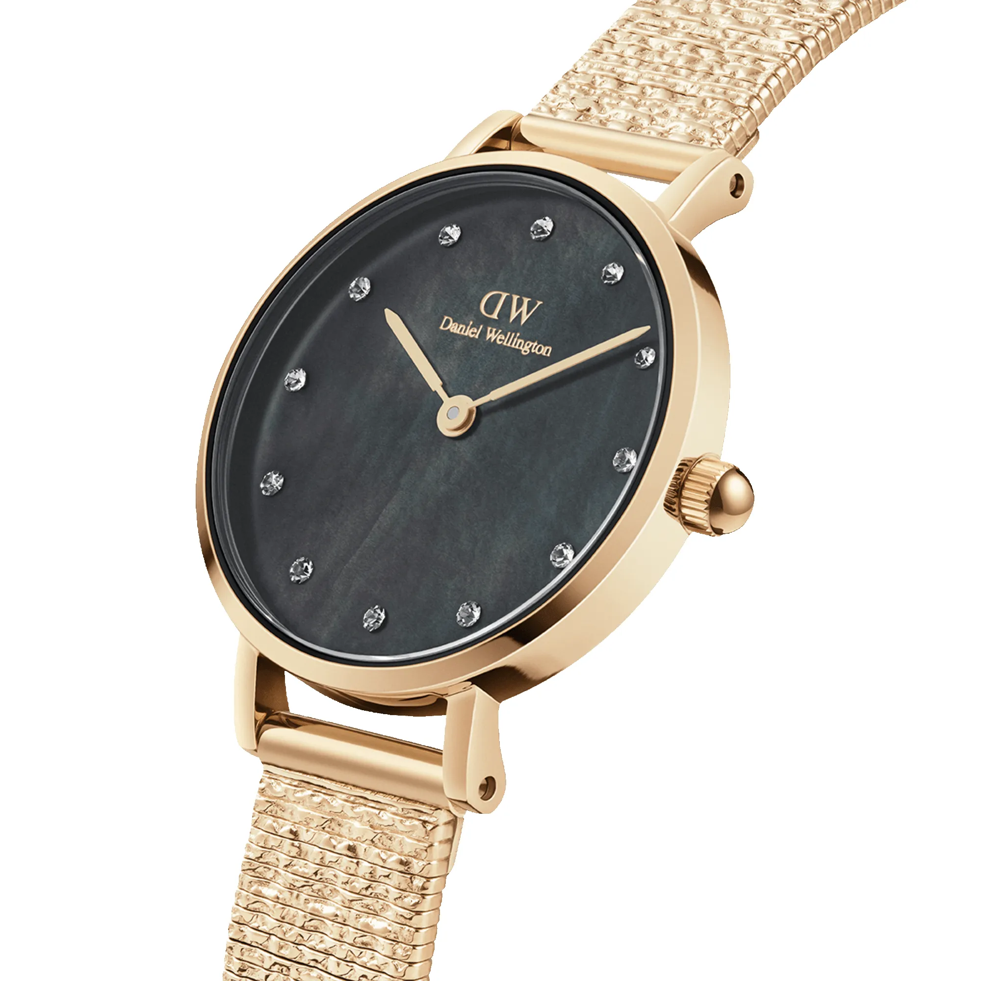 Petite Lumine Pressed Piano Black MoP Gold sold by Daniel Wellington product image thumbnail 2