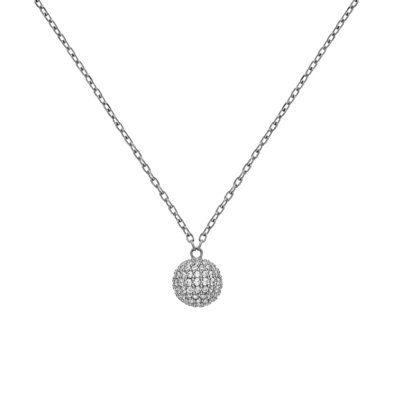 Pavé Crystal Pendant Necklace Silver sold by Daniel Wellington