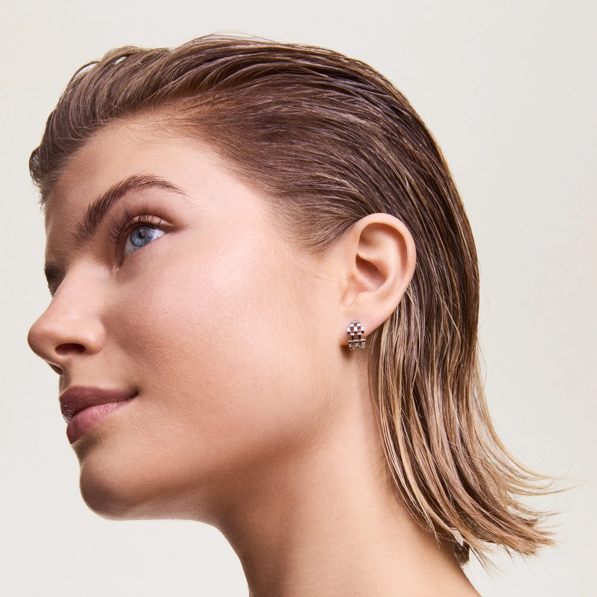 5-Link Earrings Silver sold by Daniel Wellington product image thumbnail 2