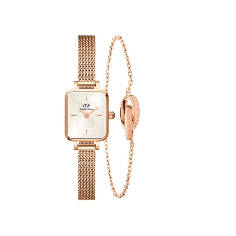 Quadro Mini Melrose Champagne + Elan Unity Bracelet sold by Daniel Wellington