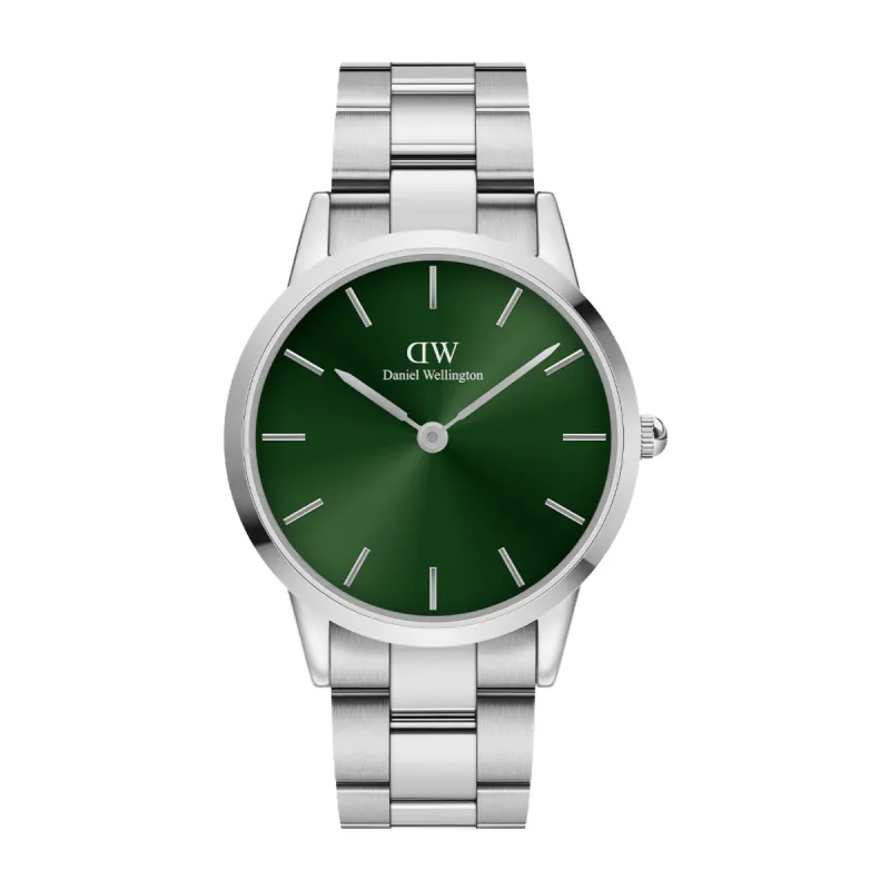 Iconic Link Emerald Silver sold by Daniel Wellington