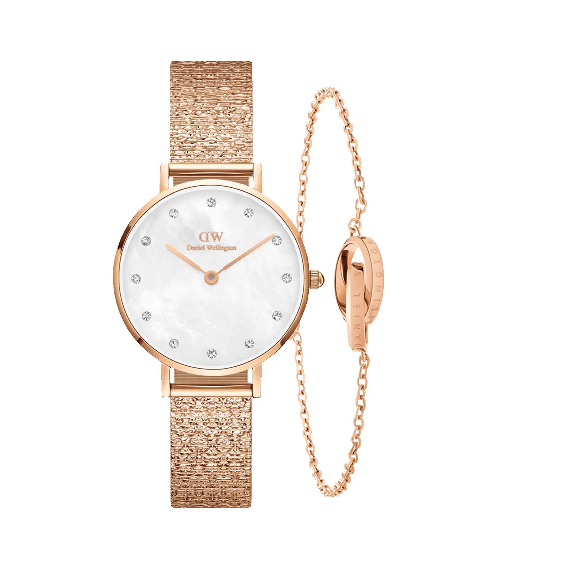 Petite Lumine Pressed Piano + Elan Unity Bracelet sold by Daniel Wellington