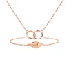 Elan Unity Bracelet Rose Gold + Elan Unity Necklace Rose Gold sold by Daniel Wellington