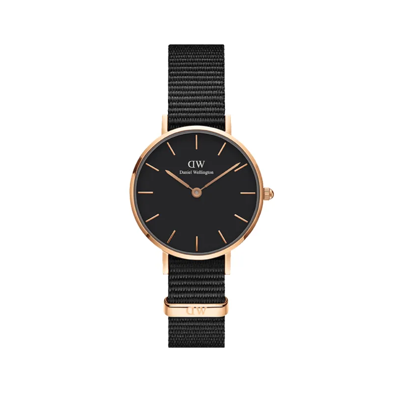 Petite Cornwall Black Rose Gold sold by Daniel Wellington