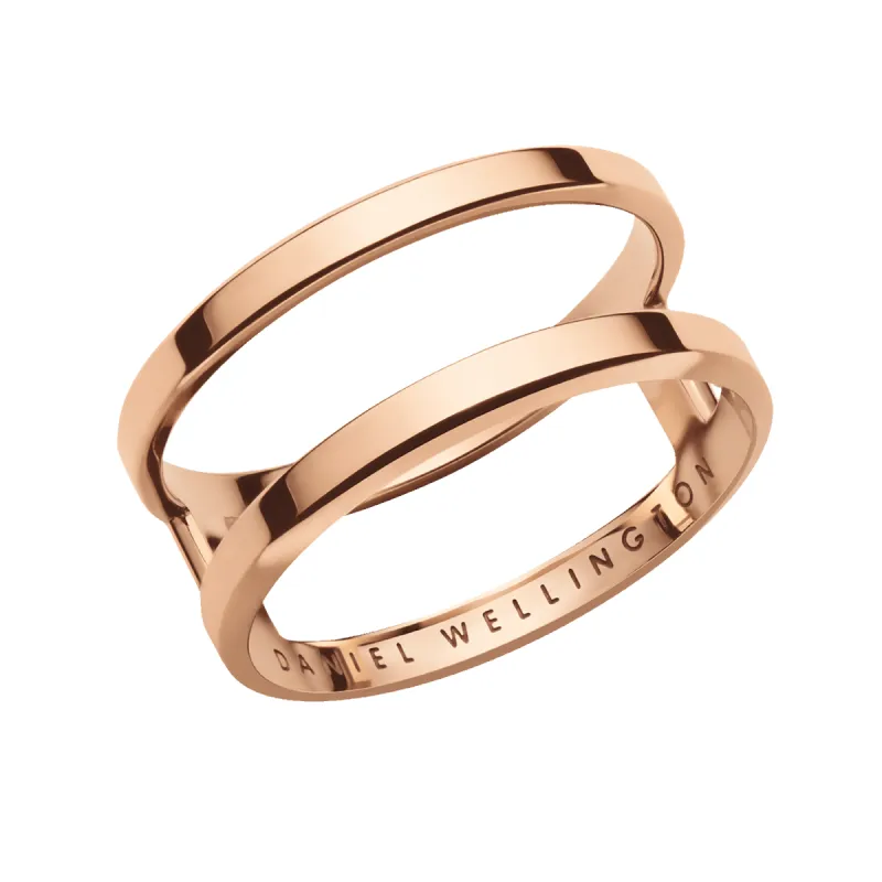 Elan Dual Ring Rose Gold sold by Daniel Wellington