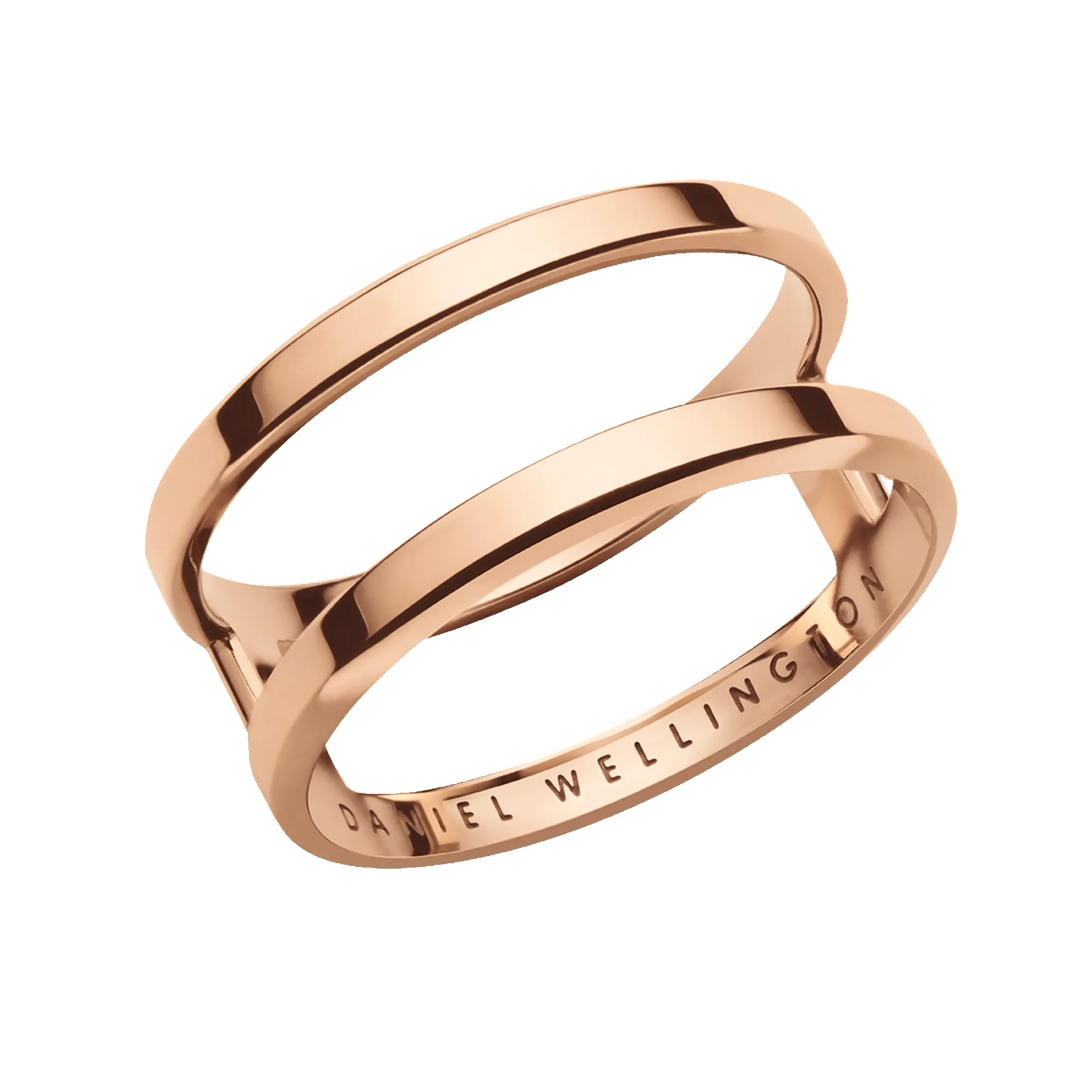 Elan Dual Ring Rose Gold sold by Daniel Wellington