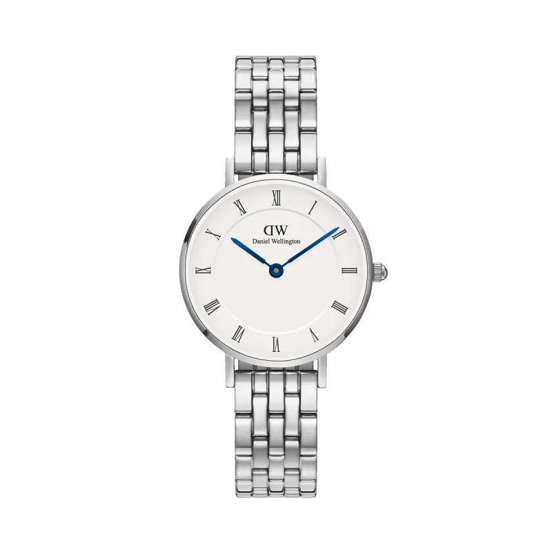 Petite Roman Numerals 5-Link Silver sold by Daniel Wellington