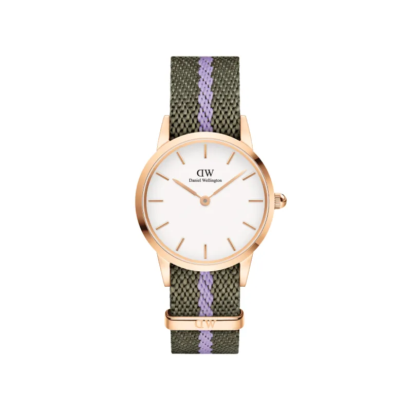 Iconic NATO Green/Purple Rose Gold made by Daniel Wellington