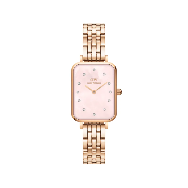 Quadro Lumine 5-Link Melrose Pink MoP sold by Daniel Wellington