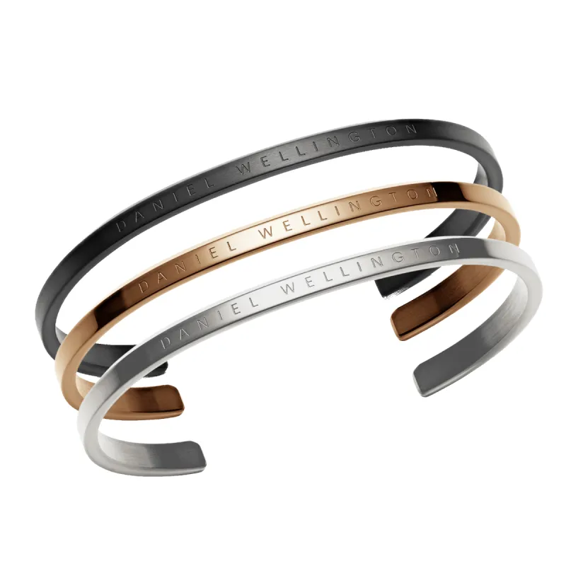 Classic Bracelet Black + Rose Gold + Silver sold by Daniel Wellington