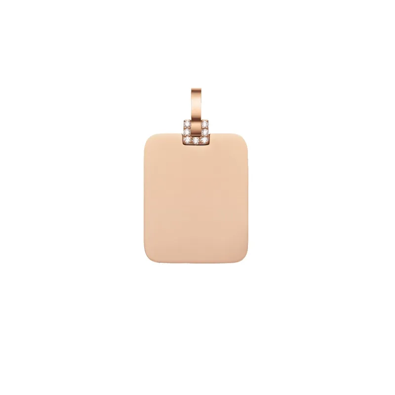 Rectangular Detail Crystal Pendant RG sold by Daniel Wellington
