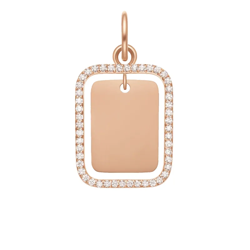 Rectangular Crystal Frame Pendant RG sold by Daniel Wellington