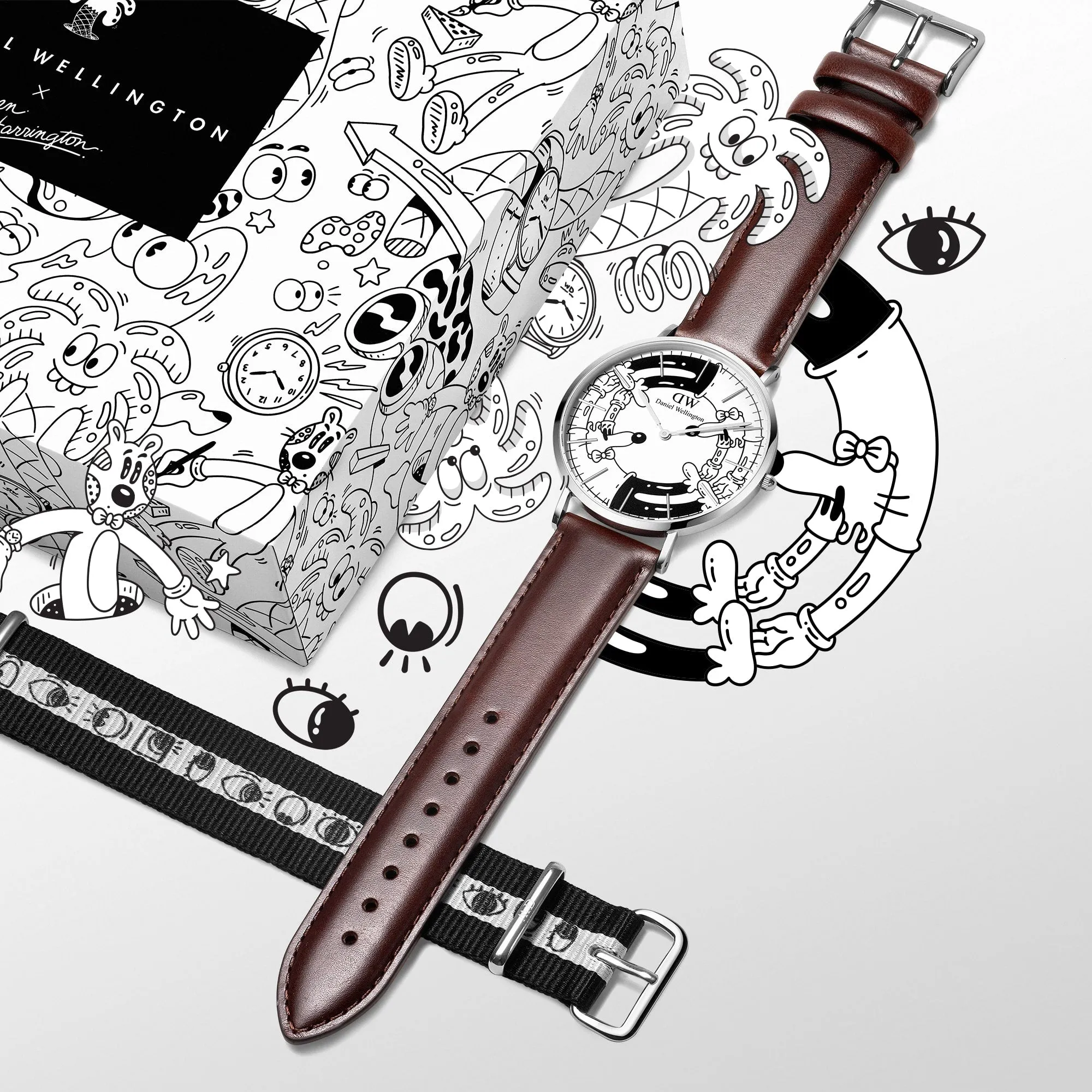 Steven Harrington x DW SET: Bristol BW dial & Strap sold by Daniel Wellington product image thumbnail 2