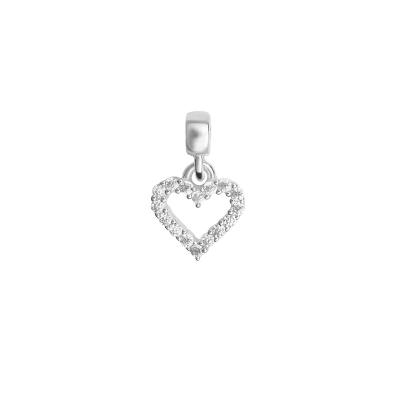 Heart Contour White Crystal Charm sold by Daniel Wellington