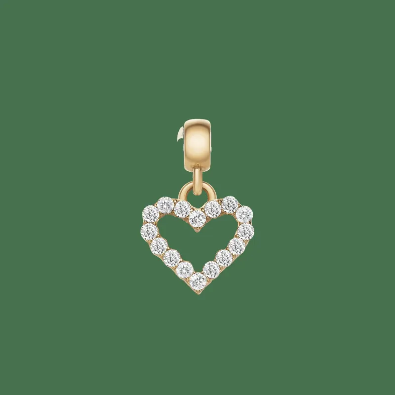 Heart Contour White Crystal Charm sold by Daniel Wellington