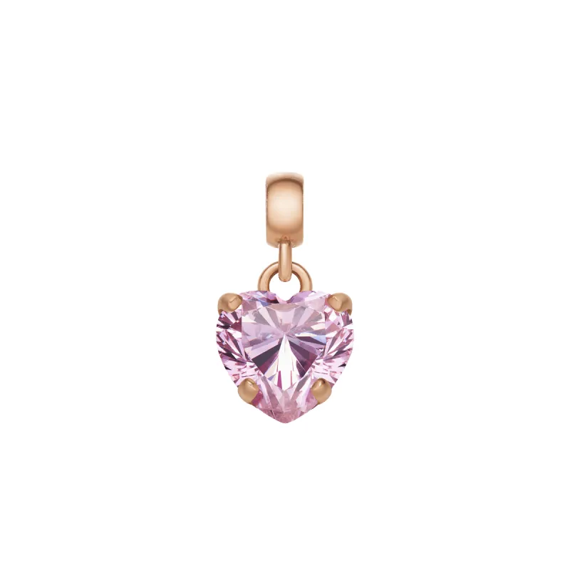 Heart Pink Crystal Charm RG sold by Daniel Wellington