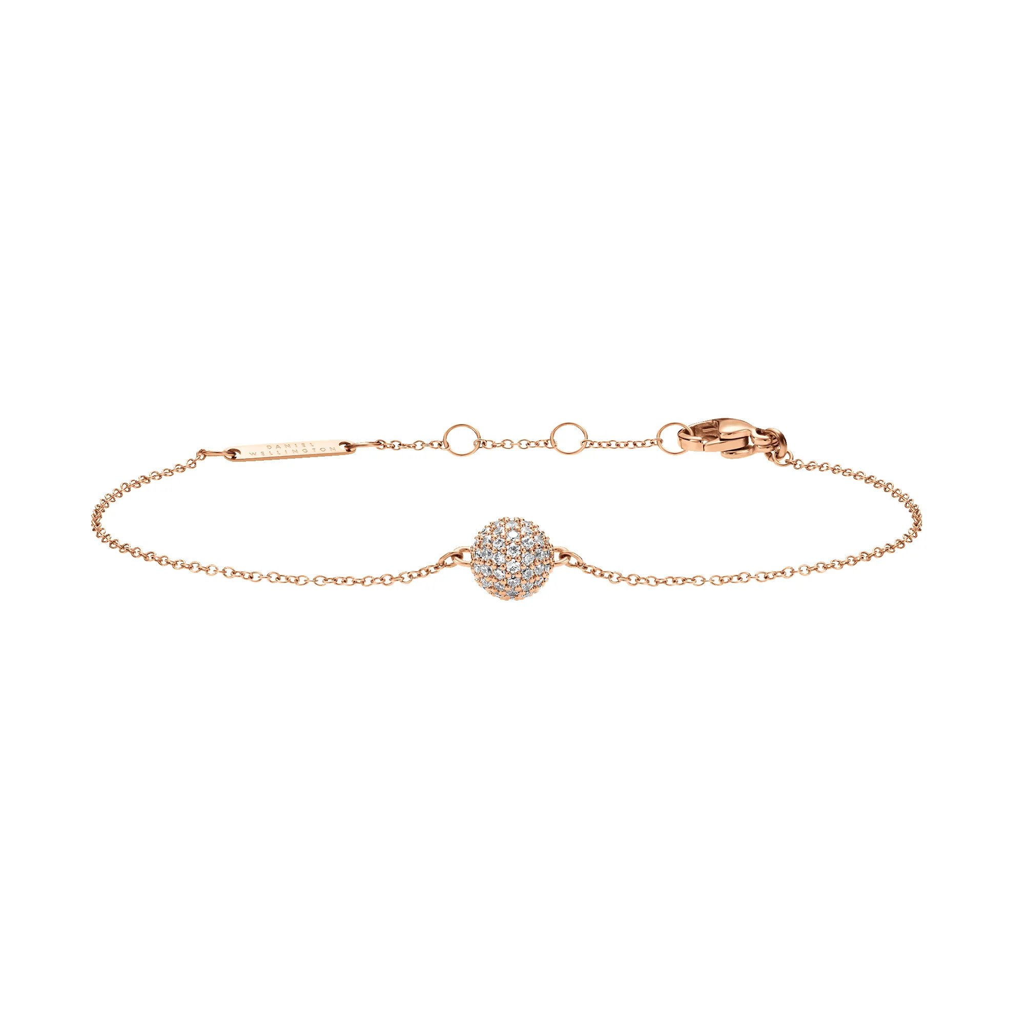 Pavé Crystal Pendant Bracelet Rose Gold sold by Daniel Wellington