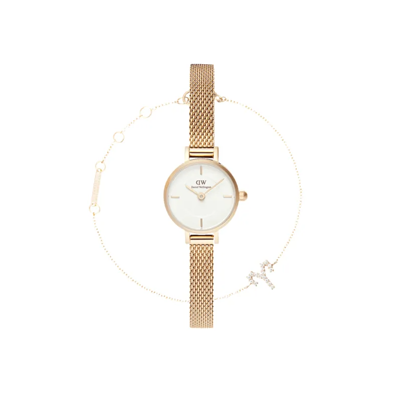 Petite Mini & Zodiac Bracelet Gold Set sold by Daniel Wellington