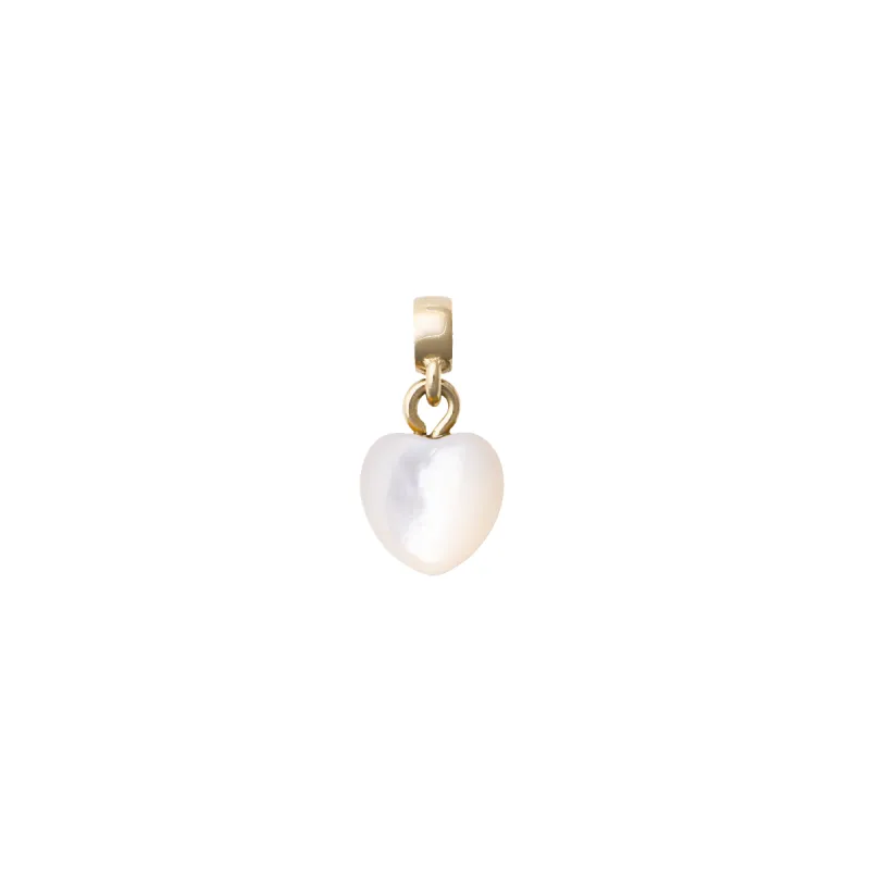 Mother of Pearl Heart Gold Charm sold by Daniel Wellington