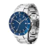 Iconic Paradigma Link Blue Enamel Silver sold by Daniel Wellington