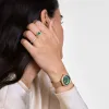 Crystalline Bezel Evergold Green sold by Daniel Wellington