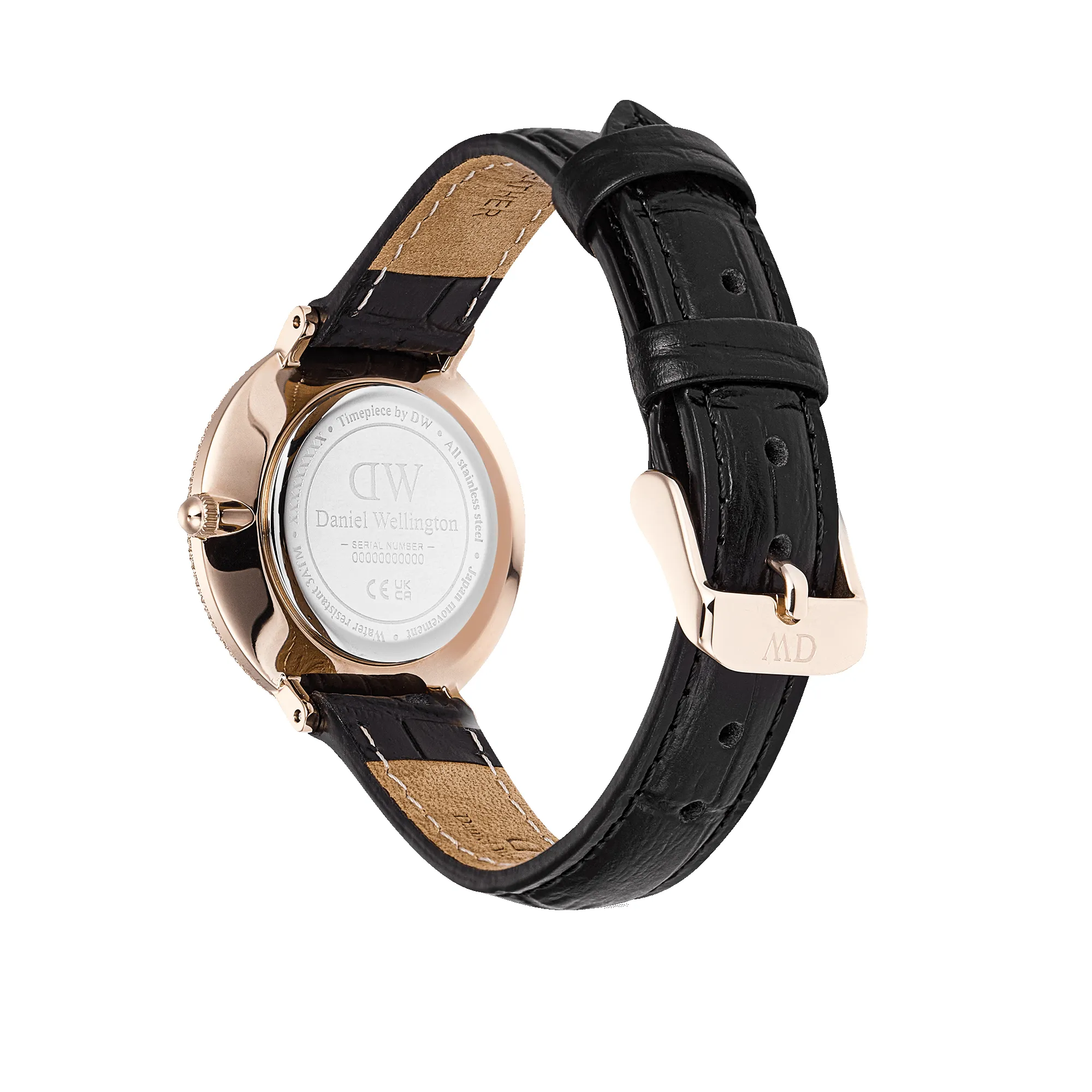 Crystalline Bezel Black Croc Rose Gold sold by Daniel Wellington product image thumbnail 4
